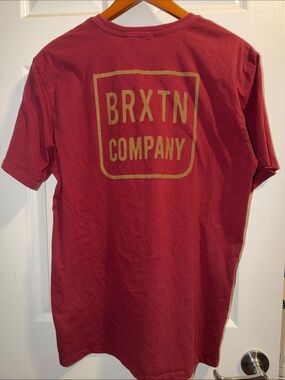 Brixton Company Men's Crew Neck T-Shirt - Burgundy